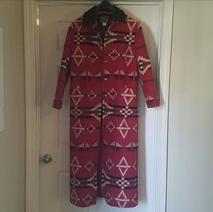 Deep Red Tribal Coat